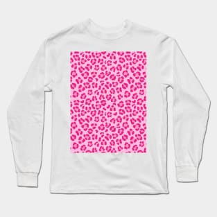 Leopard pattern design in pink color Long Sleeve T-Shirt